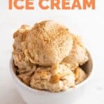 Photo of a bowl of banana ice cream with the words banana ice cream