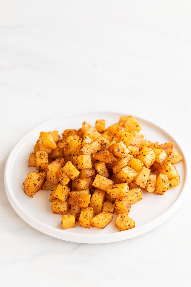 Photo of a plate of breakfast potatoes