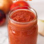 Photo of a jar of pizza sauce with the words pizza sauce