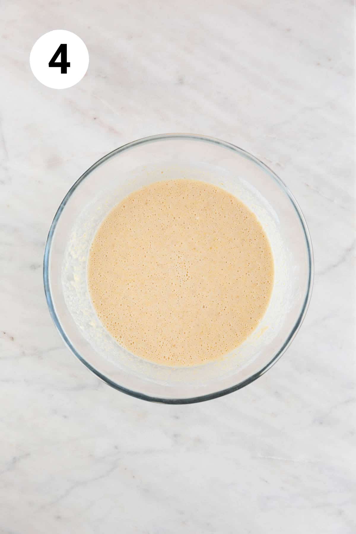 Vegan cornbread batter in a large bowl.
