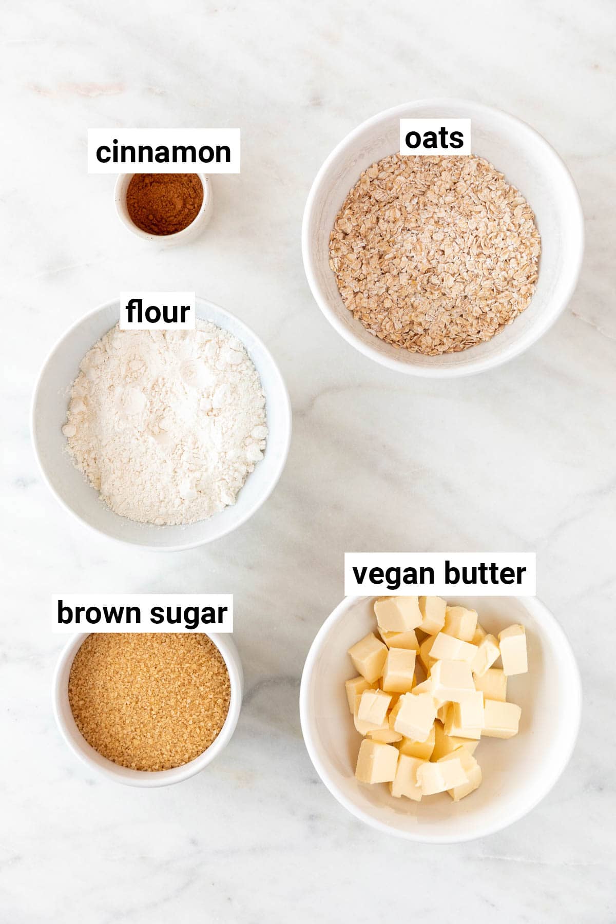 Ingredients for the topping.