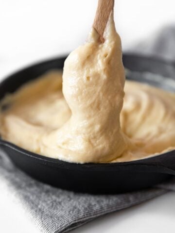 Photo of a bowl of homemade vegan mozzarella